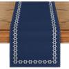 Artoid Mode Hexagram Hanukkah Table Runner, Star of David Jewish Chanukah Holiday Kitchen Dining Table Decoration for Home Party Decor 13×72 Inch