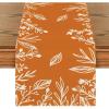 Artoid Mode Orange Floral Fall Table Runner, Seasonal Autumn Kitchen Dining Table Decoration for Home Party Decor 13×72 Inch(Orange)