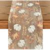 Artoid Mode Orange Pumpkins Fall Maple Leaves Fall Table Runner, Seasonal Autumn Kitchen Dining Table Decoration for Home Party Decor 13×72 Inch(Brown)