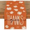 Artoid Mode Pumpkins Give Thanks Turkey Thanksgiving Table Runner, Pumpkin Pie Fall Kitchen Dining Table Decoration for Home Party Decor 13×72 Inch