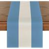 Artoid Mode Red Stripes 2025 New Year Christmas Table Runner, Seasonal Winter Holiday Kitchen Dining Table Decoration for Home Party Decor 13×72 Inch(Blue/White)
