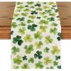 Artoid Mode Shamrock St. Patrick’s Day Table Runner, Seasonal Spring Lucky Kitchen Dining Table Decoration for Home Party Decor 13 x 72 Inch(Green)
