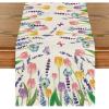Artoid Mode Tulip Lavender Summer Table Runner, Seasonal Spring Kitchen Dining Table Decoration for Home Party Decor 13×72 Inch(Tulip)