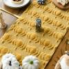 Artoid Mode Beige Soft Plush Faux Fur Jacquard Pumpkins Fall Table Runner, Seasonal Autumn Kitchen Dining Table Decoration for Home Party Decor 13×72 Inch(Ginger)