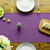 Artoid Mode Beige Tassel Table Runner, Boho Linen Blend Rustic Farmhouse Style Kitchen Table Decoration Holiday Wedding Party Dinning Decor 13×72 Inch(Lilac Purple)