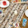 Artoid Mode Blue Polka Dots Pink Gauze Table Runner 120 Inch 10FT, Seasonal Sheer Dining Holiday Wedding Birthday Baby Shower Table Decor for Home Party(Beige)