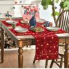 Artoid Mode Blue Red White Stars America 4th of July Patriotic Placemats for Dining Table, 12 x 18 Inch Summer Memorial Day Seasonal Holiday Rustic Vintage Washable Table Mats Set of 4(Red)