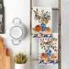 Artoid Mode Blue Vase Pumpkin Fall Kitchen Towels Dish Towels, 18×26 Inch Farmhouse Leaves Autumn Decoration Hand Towels Set of 2