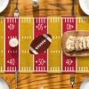 Artoid Mode Blue Yellow Touch Down American Football Court Table Runner, Rugby Boy Fall Birthday Party Kitchen Dining Table Decoration for Home Decor 13×72 Inch(Red/Yellow)