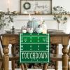Artoid Mode Blue Yellow Touch Down American Football Court Table Runner, Rugby Boy Fall Birthday Party Kitchen Dining Table Decoration for Home Decor 13×72 Inch(Green)