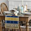 Artoid Mode Blue Yellow Touch Down American Football Court Table Runner, Rugby Boy Fall Birthday Party Kitchen Dining Table Decoration for Home Decor 13×72 Inch(Blue/Yellow)