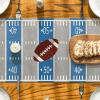 Artoid Mode Blue Yellow Touch Down American Football Court Table Runner, Rugby Boy Fall Birthday Party Kitchen Dining Table Decoration for Home Decor 13×72 Inch(Blue/Grey)