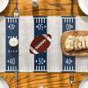 Artoid Mode Blue Yellow Touch Down American Football Court Table Runner, Rugby Boy Fall Birthday Party Kitchen Dining Table Decoration for Home Decor 13×72 Inch(Blue/Beige)