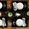 Artoid Mode Boo Ghost Halloween Placemats Set of 4, 12×18 Inch Seasonal Black Holiday Table Mats for Party Kitchen Dining Decoration(Black)