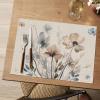 Artoid Mode Brown Poppy Floral Vinyl Plastic Placemats Set of 4, Washable Non-Slip PVC Table Mats for Party Kitchen Dining Decor, 12×18 Inch(Brown)