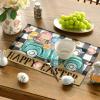 Artoid Mode Buffalo Plaid Carrot Egg Truck Daisy Happy Easter Placemats Set of 4, 12×18 Inch Seasonal Table Mats for Party Kitchen Dining Decoration(Black)