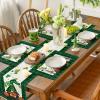 Artoid Mode Buffalo Plaid Gnome Shamrock St. Patrick’s Day Placemats Set of 4, 12×18 Inch Seasonal Spring Table Mats for Party Kitchen Dining Decoration(Black/Green)
