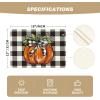 Artoid Mode Buffalo Plaid Pumpkin Fall Placemats Set of 4, 12×18 Inch Seasonal Autumn Table Mats for Party Kitchen Dining Decoration(Black/Orange)