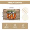 Artoid Mode Buffalo Plaid Pumpkin Fall Placemats Set of 4, 12×18 Inch Seasonal Autumn Table Mats for Party Kitchen Dining Decoration(Wood)