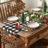 Artoid Mode Buffalo Plaid Truck Turkey Thankful Fall Placemats Set of 6, 12×18 Inch Autumn Thanksgiving Table Mats for Party Kitchen Dining Decoration(Black/Beige)