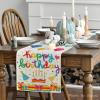 Artoid Mode Cakes Gift Hats Candle Happy Birthday Table Runner, Seasonal Kitchen Dining Table Decoration for Home Party Decor 13×72 Inch