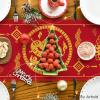 Artoid Mode Chinese Zodiac Dragon 2025 Happy New Year Table Runner, Spring Festival Winter Kitchen Dining Table Decoration for Home Party 13×72 Inch(Red)