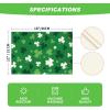 Artoid Mode Green Shamrock St. Patrick’s Day Placemats Set of 4,15 Inch Seasonal Spring Luck Table Mats for Party Kitchen Dining Decoration(Green)