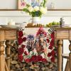 Artoid Mode Horse Racing Roses Kentucky Table Runner, Festival Sports Holiday Kitchen Dining Table Decoration for Home Party Decor 13×72 Inch(Red)