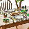 Artoid Mode Irises Beads Mask Doughnut Mardi Gras Placemats Set of 4, 12×18 Inch Seasonal Carnival Table Mats for Party Kitchen Dining Decoration