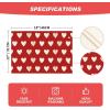 Artoid Mode Love Heart Red Valentine Placemats Set of 4, 12×18 Inch Seasonal Holiday Winter Table Mats for Party Kitchen Dining Decoration(Deep Red)