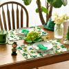 Artoid Mode Lucky Shamrock St. Patrick’s Day Placemats for Dining Table, 12 x 18 Inch Seasonal Holiday Rustic Vintage Washable Table Mats Set of 4(Beige)