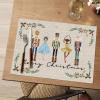 Artoid Mode Nutcrackers Christmas Vinyl Placemats Set of 4, 12×18 Inch Wipeable PVC Woven Table Mats for Party Kitchen Dining Decor