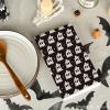 Artoid Mode Orange Ghost Spooky Halloween Kitchen Towels Dish Towels, 18×26 Inch Bow Knot Decoration Hand Towels Set of 2(Black)
