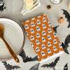 Artoid Mode Orange Stripes Ghost Boo Spooky Halloween Kitchen Towels Dish Towels, 18×26 Inch Bow Knot Decoration Hand Towels Set of 4(Orange)