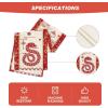 Artoid Mode Paper Cutting Style Style Chinese Zodiac Snake Happy 2025 Lunar New Year Table Runner, Spring Festival Winter Kitchen Dining Table Decoration for Home Party 13×36 Inch(Red/Golden)