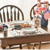Artoid Mode Patriotic Freedom Stars 4th of July Placemats for Dining Table, 12×18 Inch Memorial Day Decoration Washable Table Mats Set of 4(Beige)