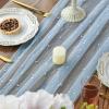 Artoid Mode Pearl Blue Gauze Table Runner 120 Inch 10FT, Seasonal Sheer Dining Holiday Wedding Birthday Baby Shower Table Decor for Home Party(Blue)