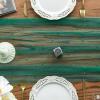 Artoid Mode Pearl Blue Gauze Table Runner 120 Inch 10FT, Seasonal Sheer Dining Holiday Wedding Birthday Baby Shower Table Decor for Home Party(Dark Green)