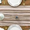 Artoid Mode Pearl Blue Gauze Table Runner 120 Inch 10FT, Seasonal Sheer Dining Holiday Wedding Birthday Baby Shower Table Decor for Home Party(Pink)