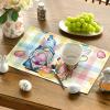 Artoid Mode Pink Green Buffalo Plaid Bunny Gnomes Eggs Easter Placemats Set of 4, 12×18 Inch Seasonal Table Mats for Party Kitchen Dining Decoration(Pink/Blue)
