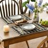 Artoid Mode Placemats for Dining Table Red Buffalo Plaid Love Home Family Together, 12 x 18 Inch Winter Holiday Washable Table Mat Set of 4(Black/Beige)