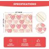 Artoid Mode Polka Dot Golden Heart Love Placemats Set of 4, 12×18 Inch Anniversary Table Mats for Party Kitchen Dining Decoration