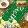 Artoid Mode Polka Dot Pink Happy Birthday Table Runner, Seasonal Kitchen Dining Table Decoration for Home Party Decor 13×72 Inch(Green)