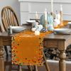 Artoid Mode Polka Dot Pink Happy Birthday Table Runner, Seasonal Kitchen Dining Table Decoration for Home Party Decor 13×72 Inch(Orange)