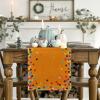 Artoid Mode Polka Dot Pink Happy Birthday Table Runner, Seasonal Kitchen Dining Table Decoration for Home Party Decor 13×72 Inch(Orange)
