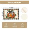 Artoid Mode Pumpkin Buffalo Plaid Fall Placemats Set of 4, 12×18 Inch Seasonal Autumn Table Mats for Outdoor Home Party Dining Decoration(Black/Orange)