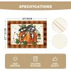 Artoid Mode Pumpkin Buffalo Plaid Fall Placemats Set of 4, 12×18 Inch Seasonal Autumn Table Mats for Outdoor Home Party Dining Decoration(Orange)