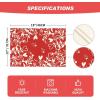 Artoid Mode Red Heart Love Leaves Valentine Placemats Set of 4, 12×18 Inch Anniversary Wedding Table Mats for Party Kitchen Dining Decoration(Red)