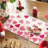 Artoid Mode Red Hearts Love Placemats Set of 4, 12×18 Inch Anniversary Wedding Table Mats for Party Kitchen Dining Decoration(Pink)