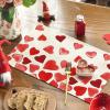 Artoid Mode Red Hearts Love Placemats Set of 4, 12×18 Inch Anniversary Wedding Table Mats for Party Kitchen Dining Decoration(Red)
